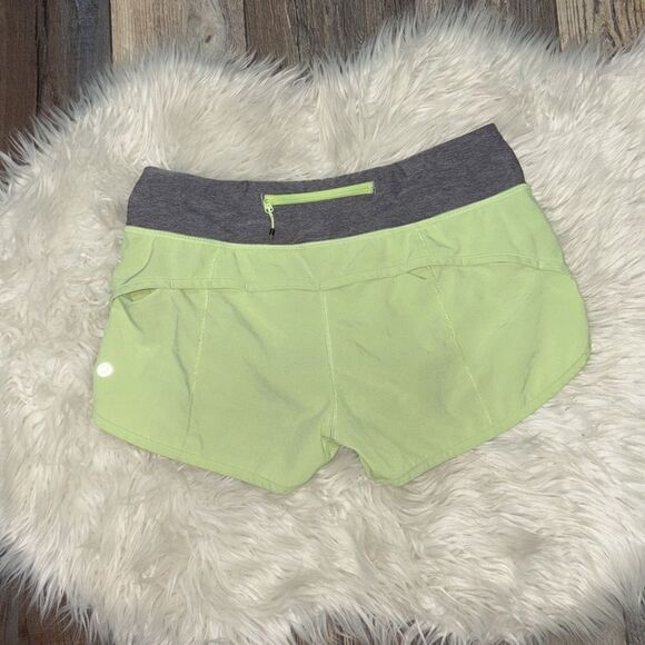 Lululemon Speed Up Short Chartreuse & Gray - Picture 2 of 5